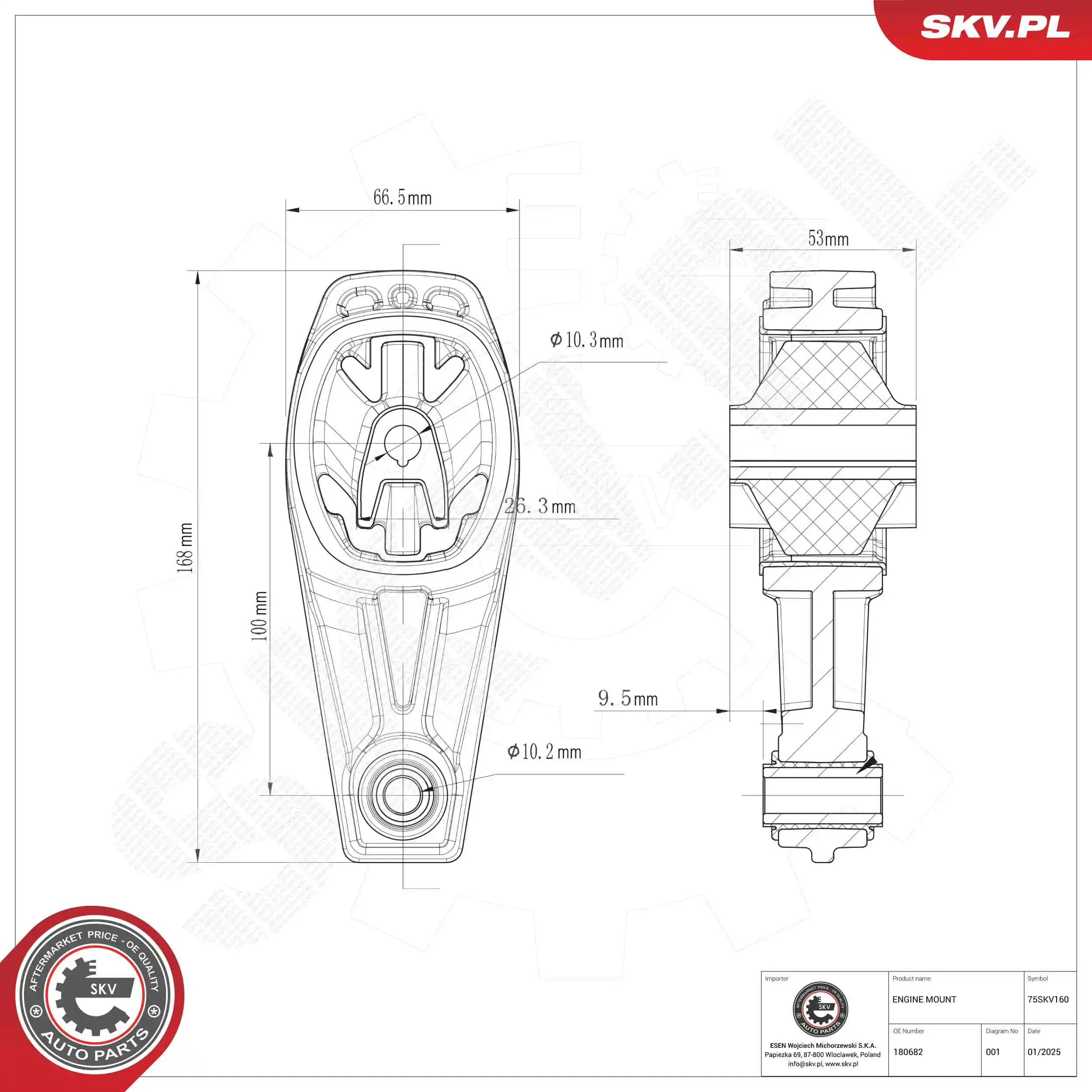 Mounting, engine